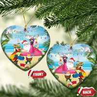 Have Yourself A Beachy Little Christmas Ceramic Ornament with Santa Chilling - Polynesian Pride