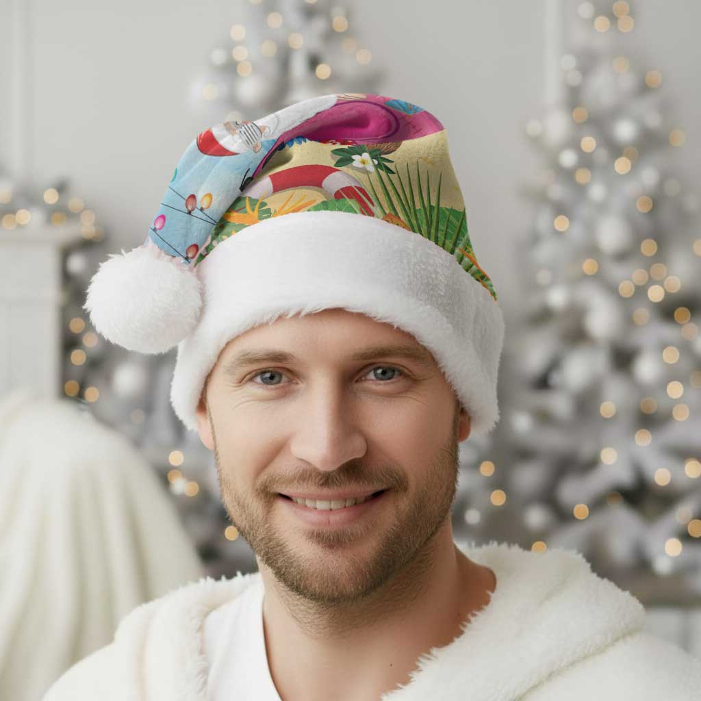 Have Yourself A Beachy Little Christmas Santa Hat with Santa Chilling - Polynesian Pride