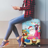 Have Yourself A Beachy Little Christmas Luggage Cover with Santa Chilling - Polynesian Pride