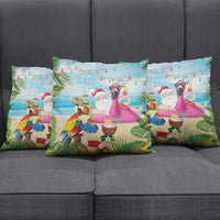 Have Yourself A Beachy Little Christmas Pillow Cover with Santa Chilling - Polynesian Pride