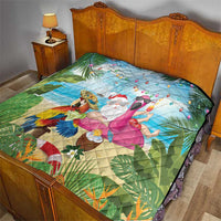 Have Yourself A Beachy Little Christmas Quilt with Santa Chilling - Polynesian Pride