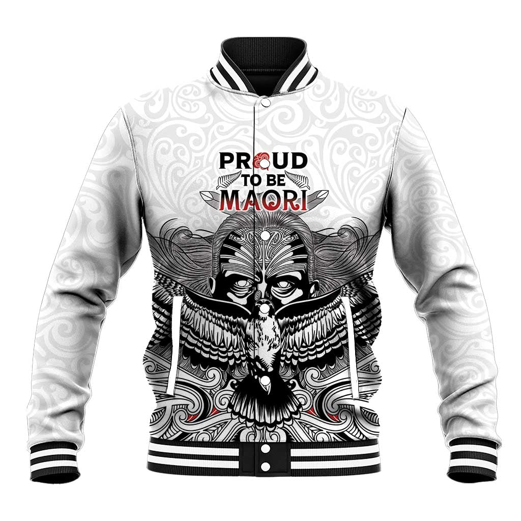 Aotearoa Personalized Baseball Jacket Proud To Be Maori LT7 Unisex White - Polynesian Pride