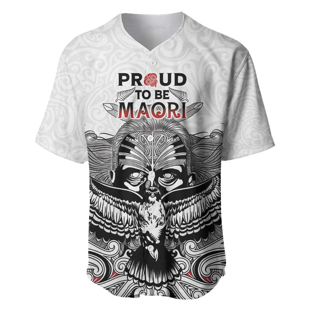Aotearoa Personalized Baseball Jersey Proud To Be Maori LT7 White - Polynesian Pride
