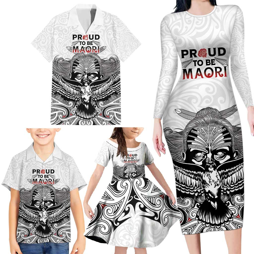 Aotearoa Personalized Family Matching Long Sleeve Bodycon Dress and Hawaiian Shirt Proud To Be Maori LT7 - Polynesian Pride