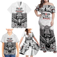Aotearoa Personalized Family Matching Off Shoulder Maxi Dress and Hawaiian Shirt Proud To Be Maori LT7 - Polynesian Pride