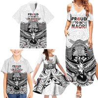Aotearoa Personalized Family Matching Summer Maxi Dress and Hawaiian Shirt Proud To Be Maori LT7 - Polynesian Pride