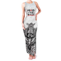 Aotearoa Personalized Family Matching Tank Maxi Dress and Hawaiian Shirt Proud To Be Maori LT7 Mom's Dress White - Polynesian Pride