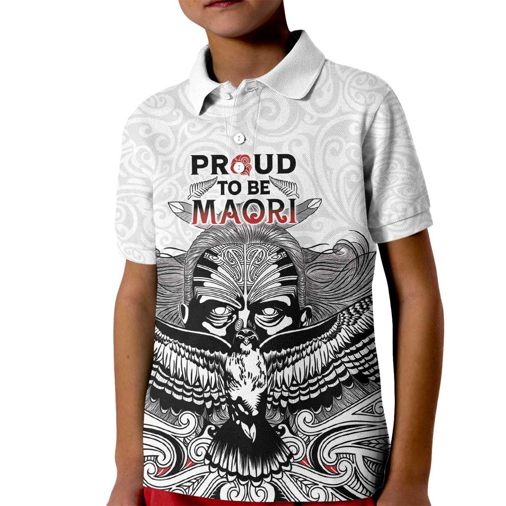 Aotearoa Personalized Kid Polo Shirt Proud To Be Maori LT7 Kid White - Polynesian Pride