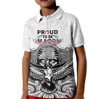 Aotearoa Personalized Kid Polo Shirt Proud To Be Maori LT7 Kid White - Polynesian Pride