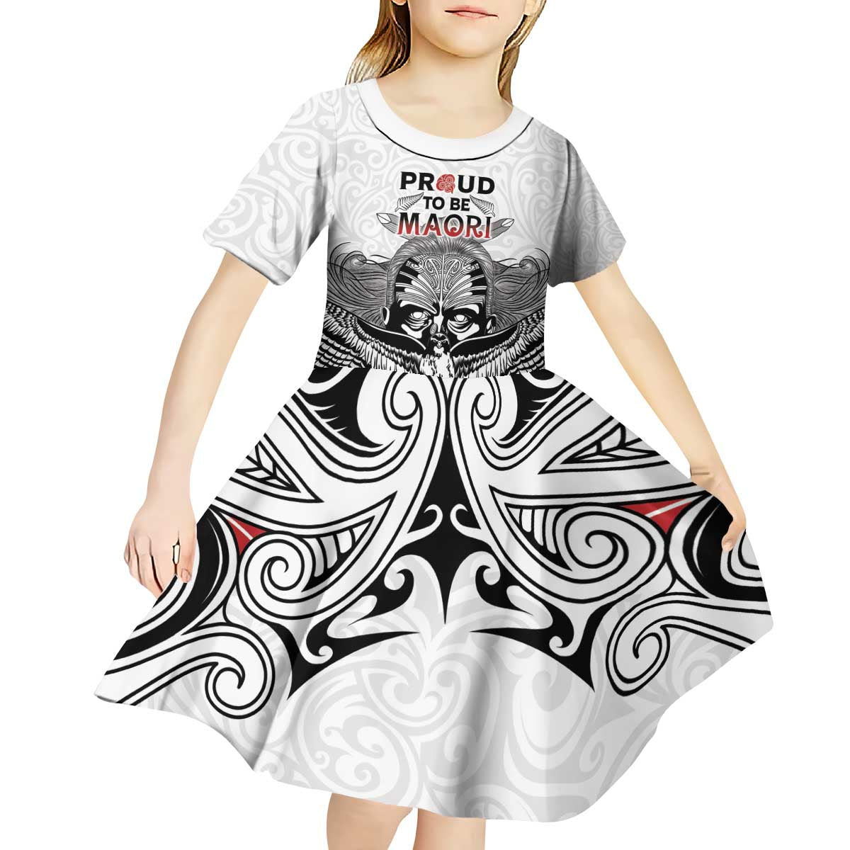 Aotearoa Personalized Kid Short Sleeve Dress Proud To Be Maori LT7 - Polynesian Pride