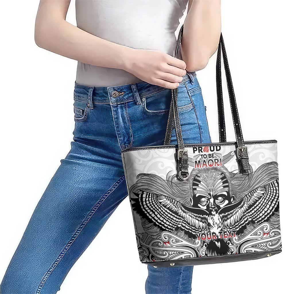 Aotearoa Personalized Leather Tote Bag Proud To Be Maori