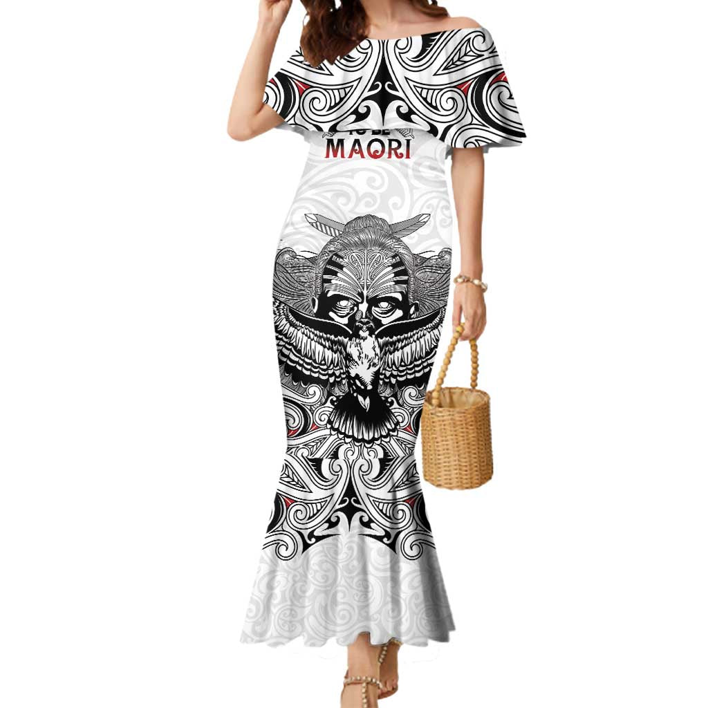 Aotearoa Personalized Mermaid Dress Proud To Be Maori LT7 Women White - Polynesian Pride