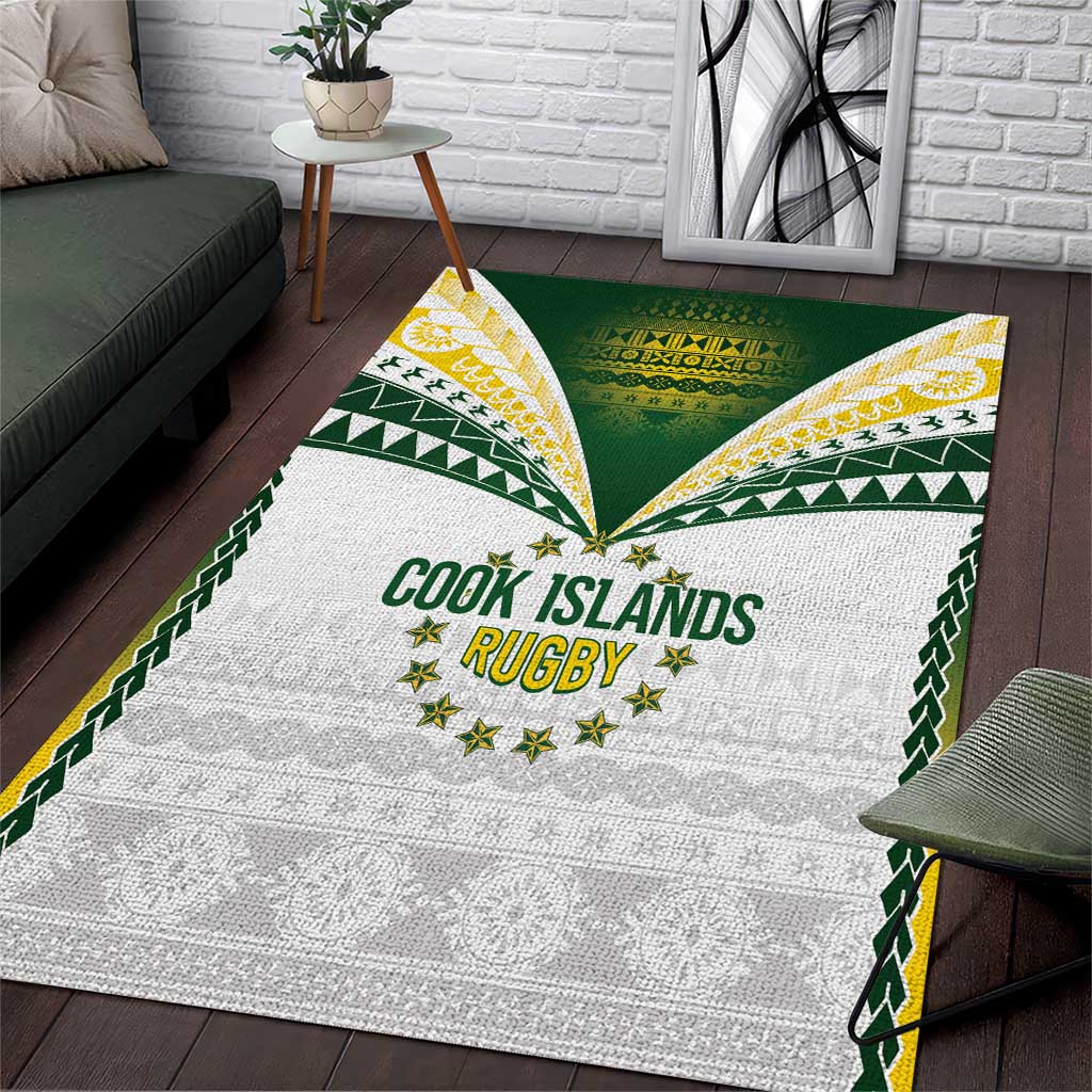 Cook Islands Rugby Area Rug Kuki's Aitu Champions - Polynesian Pride