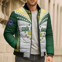 Cook Islands Rugby Custom Bomber Puffer Jacket Kuki's Aitu Champions - Polynesian Pride