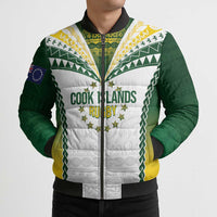 Cook Islands Rugby Custom Bomber Puffer Jacket Kuki's Aitu Champions - Polynesian Pride