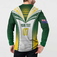 Cook Islands Rugby Custom Button Sweatshirt Kuki's Aitu Champions - Polynesian Pride