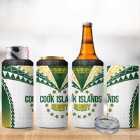 Cook Islands Rugby 4 in 1 Can Cooler Tumbler Kuki's Aitu Champions - Polynesian Pride