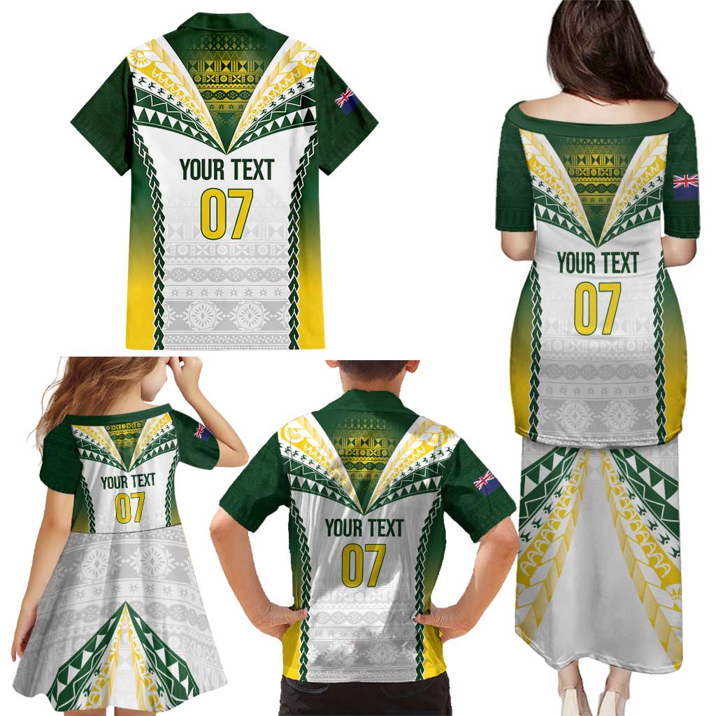 Cook Islands Rugby Custom Family Matching Puletasi and Hawaiian Shirt Kuki's Aitu Champions - Polynesian Pride
