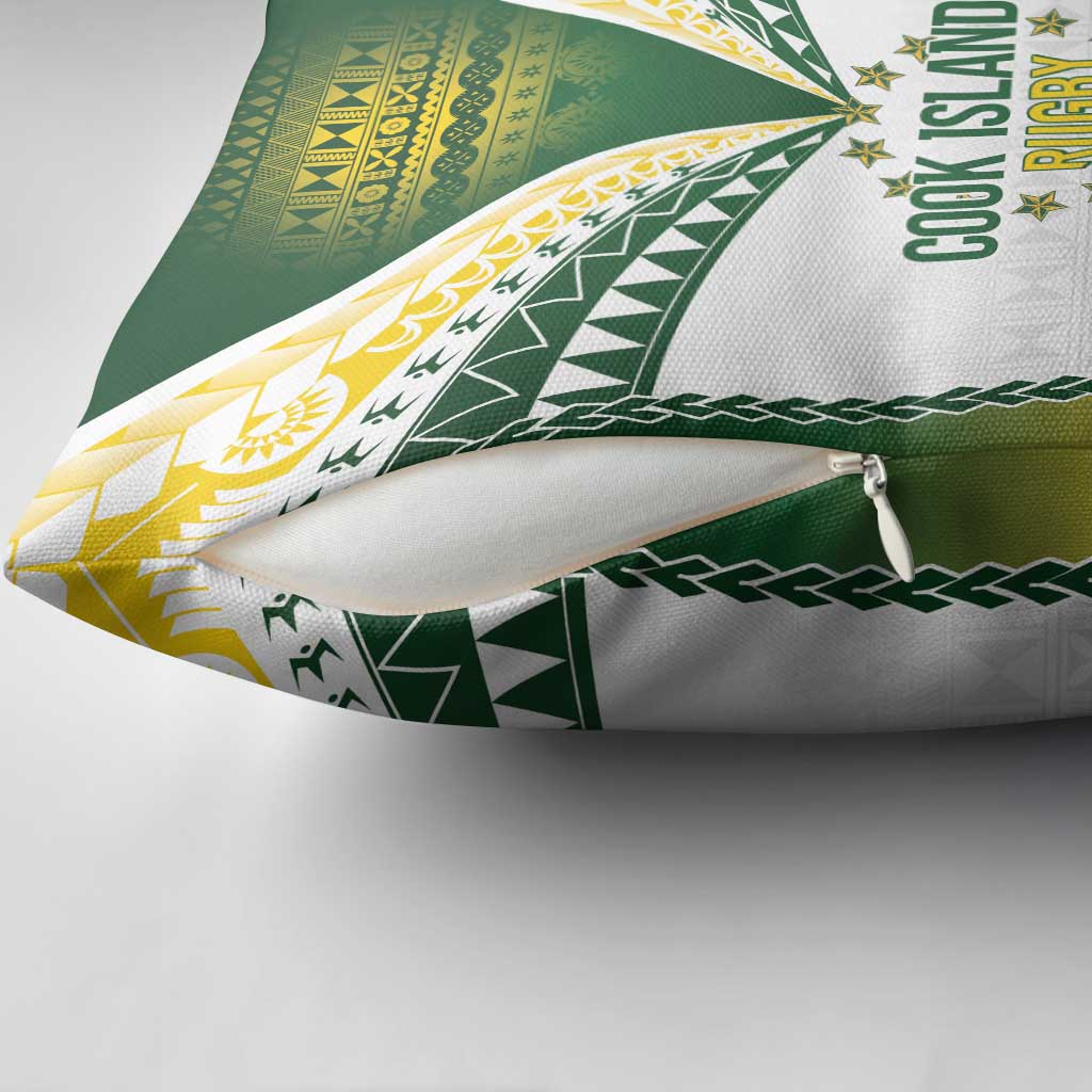 Cook Islands Rugby Pillow Cover Kuki's Aitu Champions - Polynesian Pride