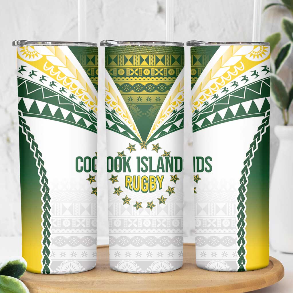 Cook Islands Rugby Skinny Tumbler Kuki's Aitu Champions - Polynesian Pride