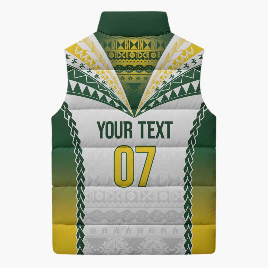 Cook Islands Rugby Custom Sleeveless Puffer Jacket Kuki's Aitu Champions - Polynesian Pride