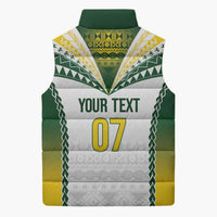 Cook Islands Rugby Custom Sleeveless Puffer Jacket Kuki's Aitu Champions - Polynesian Pride