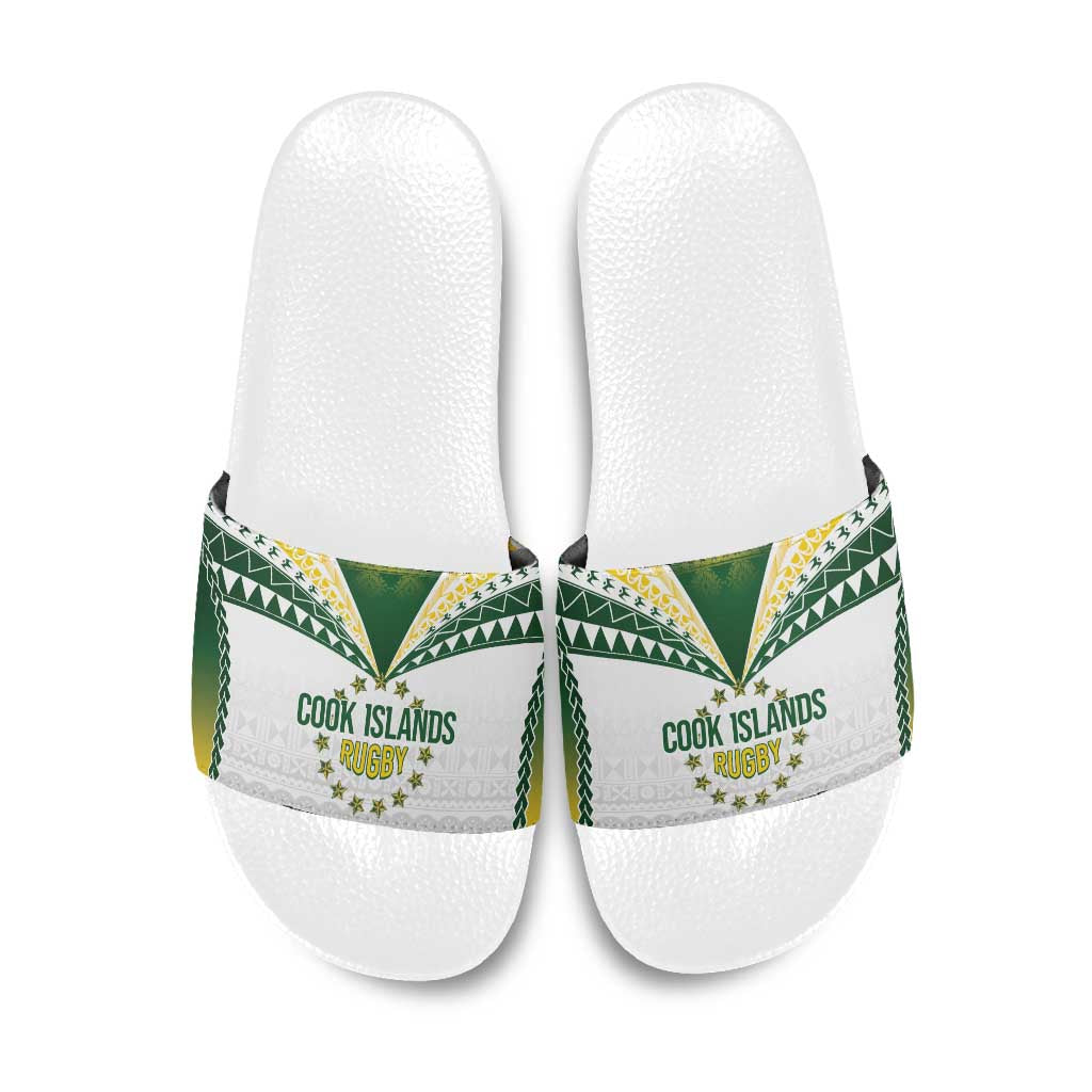 Cook Islands Rugby Slide Sandals Kuki's Aitu Champions - Polynesian Pride