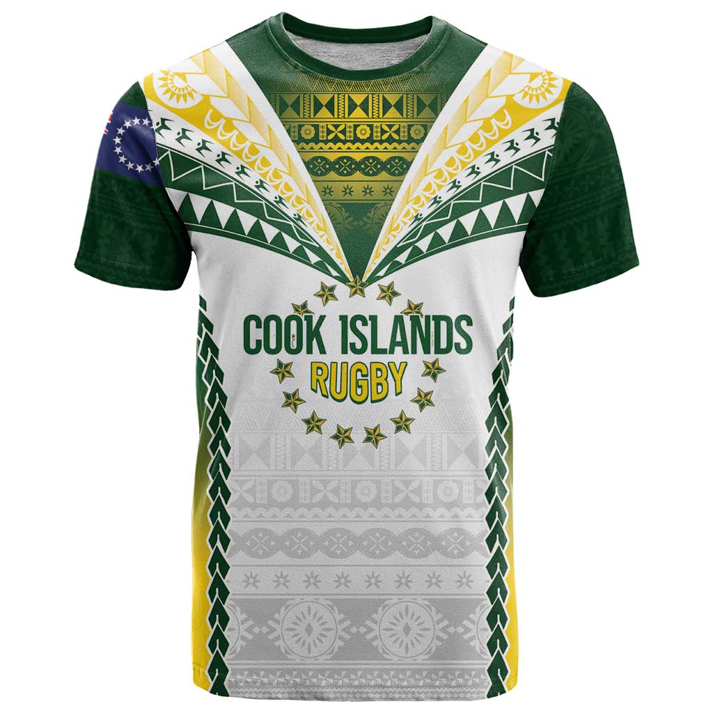 Cook Islands Rugby Custom T Shirt Kuki's Aitu Champions - Polynesian Pride