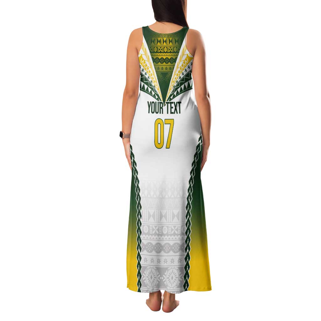 Cook Islands Rugby Custom Tank Maxi Dress Kuki's Aitu Champions - Polynesian Pride