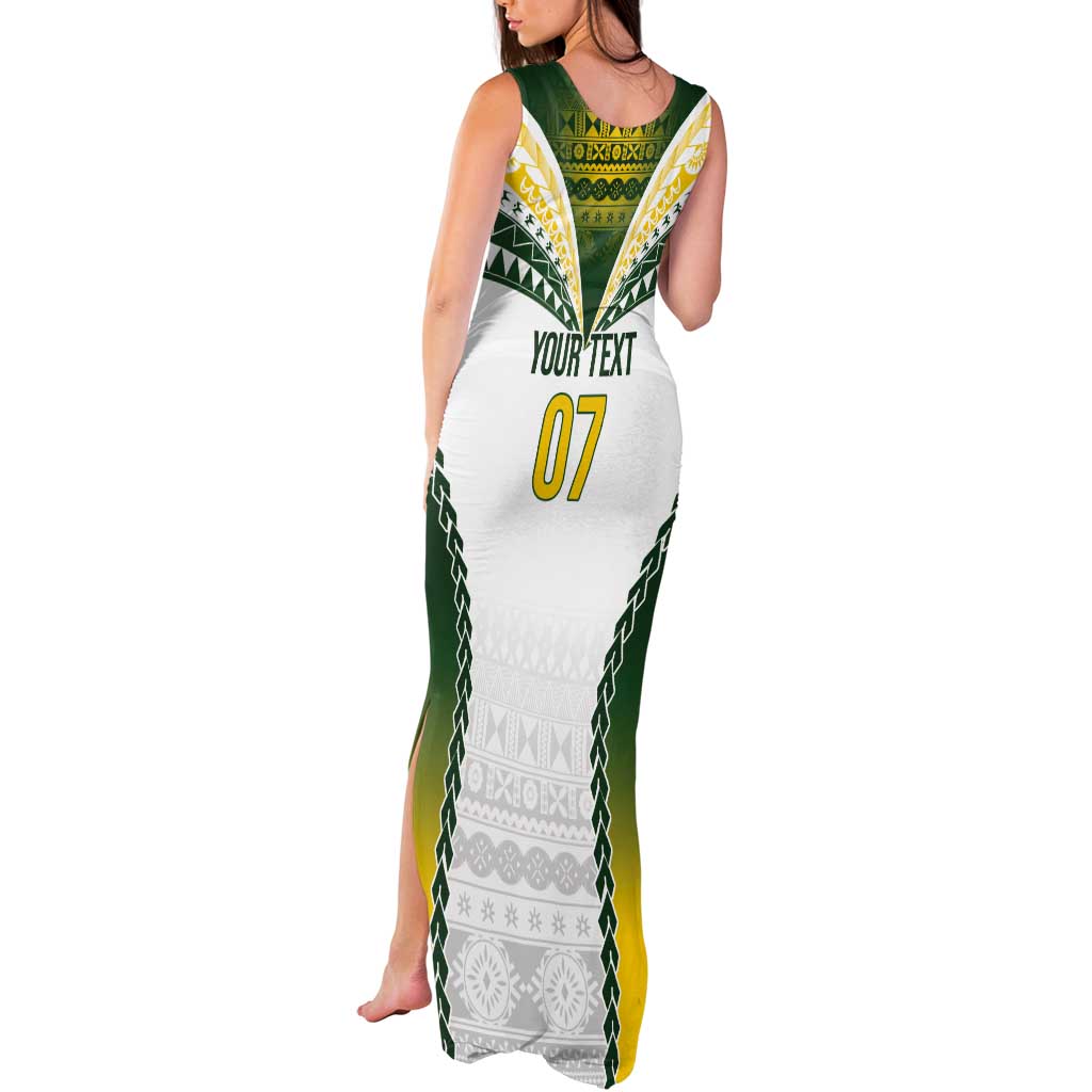 Cook Islands Rugby Custom Tank Maxi Dress Kuki's Aitu Champions - Polynesian Pride