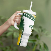 Cook Islands Rugby Tumbler With Handle Kuki's Aitu Champions - Polynesian Pride