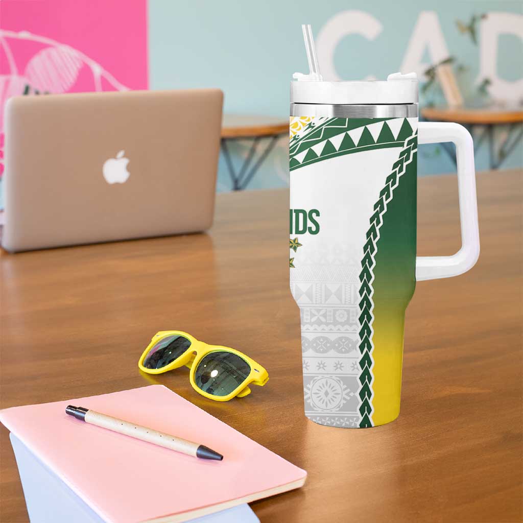 Cook Islands Rugby Tumbler With Handle Kuki's Aitu Champions - Polynesian Pride