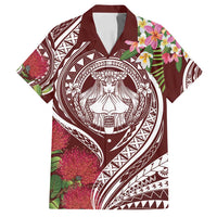 Aloha Hawaii Big Island Family Matching Tank Maxi Dress and Hawaiian Shirt Ohia Lehua Wahine