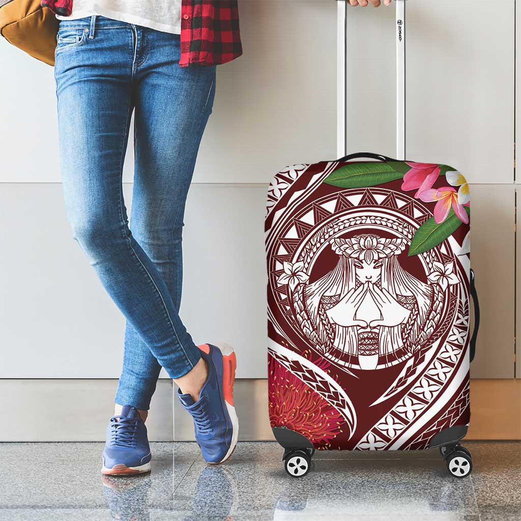 Aloha Hawaii Big Island Luggage Cover Ohia Lehua Wahine