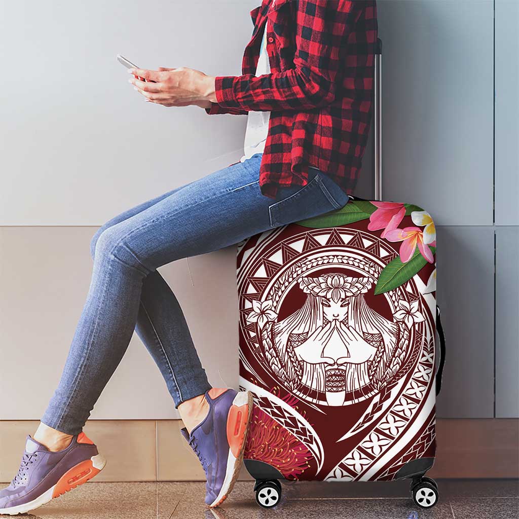 Aloha Hawaii Big Island Luggage Cover Ohia Lehua Wahine