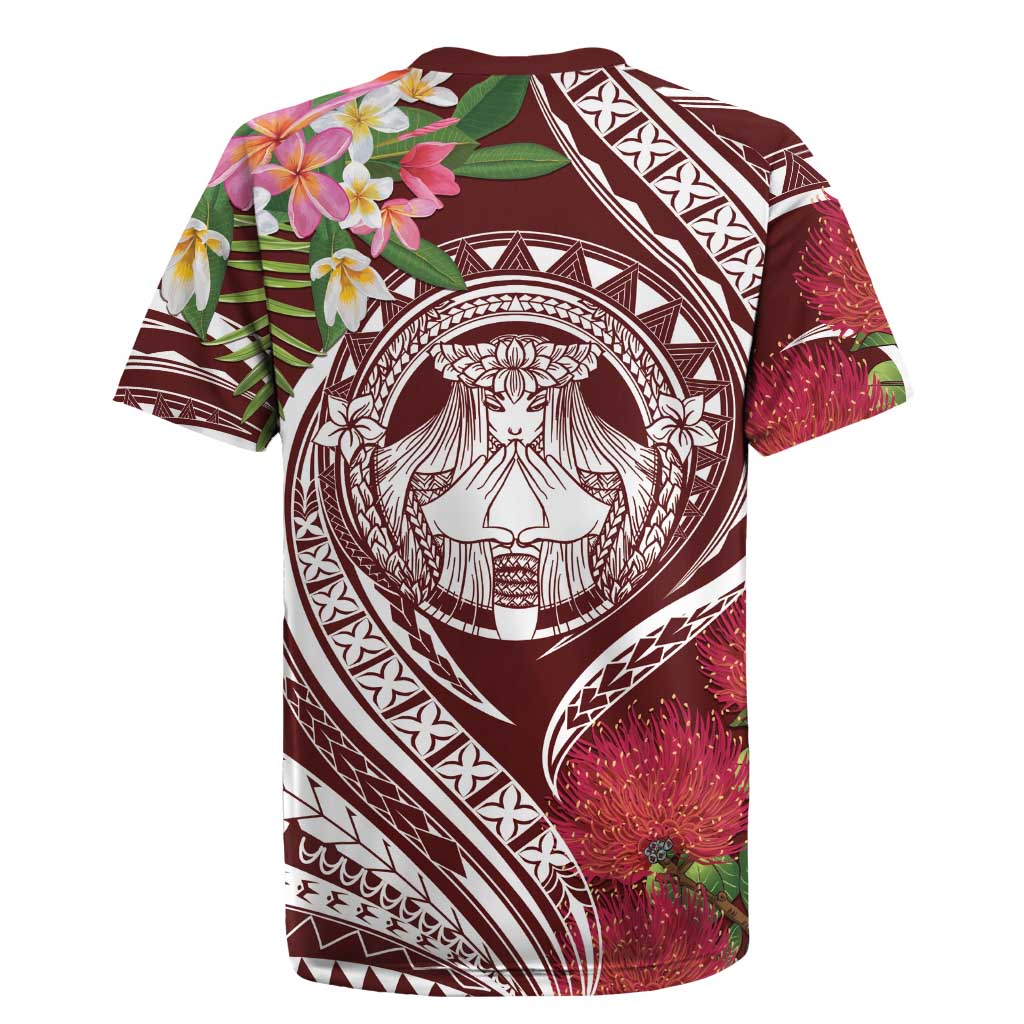 Aloha Hawaii Big Island Rugby Jersey Ohia Lehua Wahine LT7 - Polynesian Pride