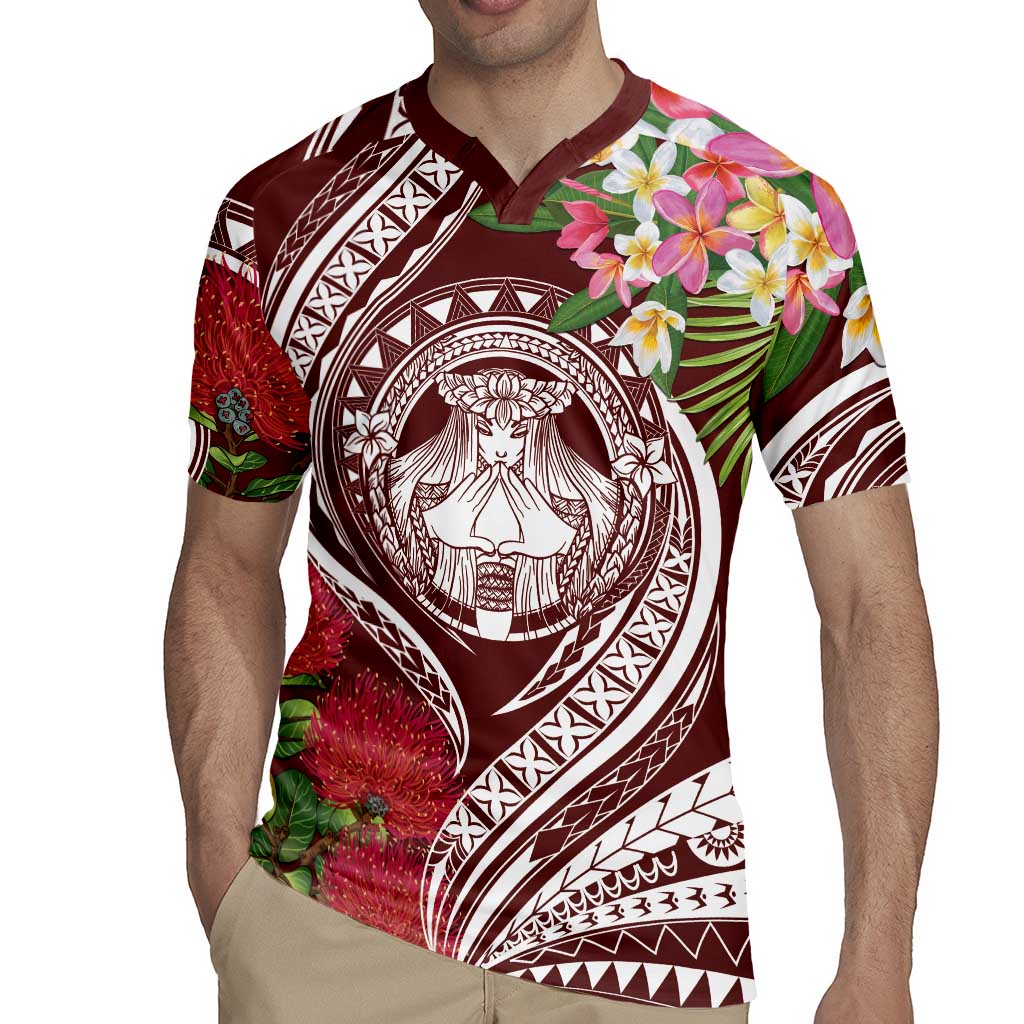 Aloha Hawaii Big Island Rugby Jersey Ohia Lehua Wahine LT7 - Polynesian Pride
