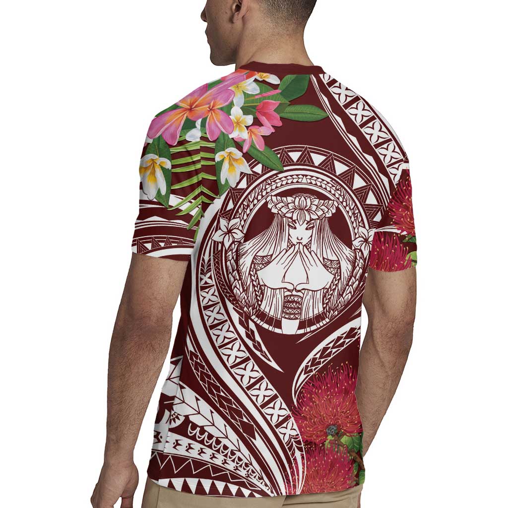 Aloha Hawaii Big Island Rugby Jersey Ohia Lehua Wahine LT7 - Polynesian Pride