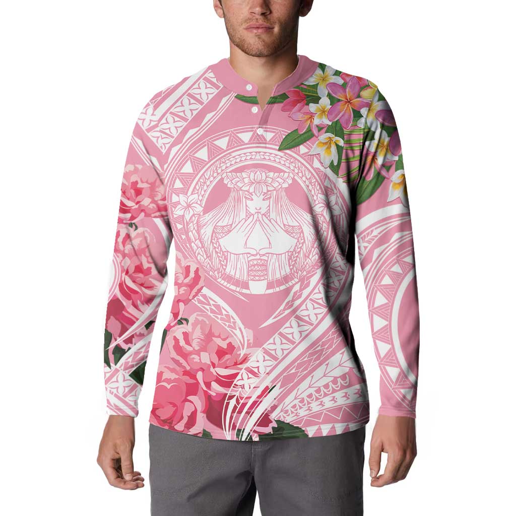 Aloha Hawaii Maui Button Sweatshirt Goddess Lokelani Rose