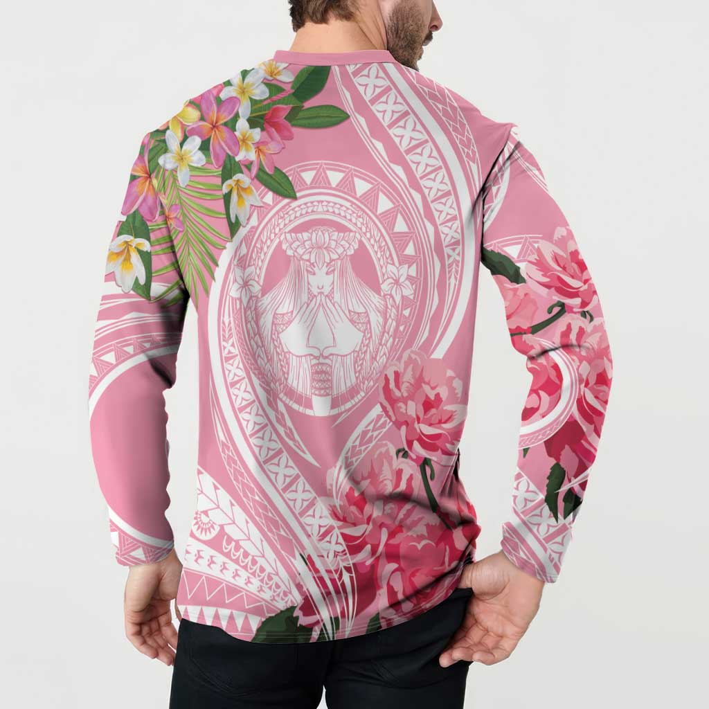 Aloha Hawaii Maui Button Sweatshirt Goddess Lokelani Rose