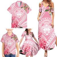 Aloha Hawaii Maui Family Matching Summer Maxi Dress and Hawaiian Shirt Goddess Lokelani Rose