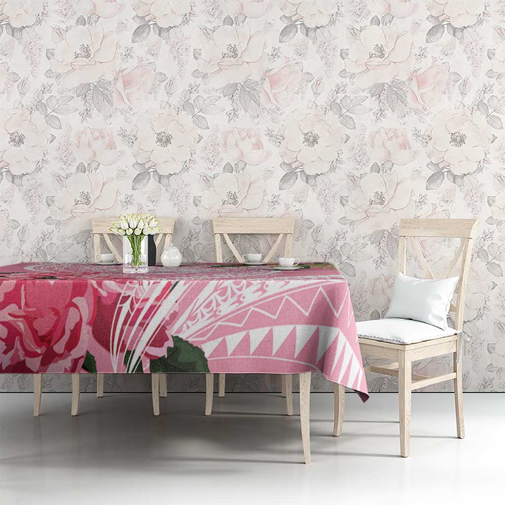 Aloha Hawaii Maui Tablecloth Goddess Lokelani Rose