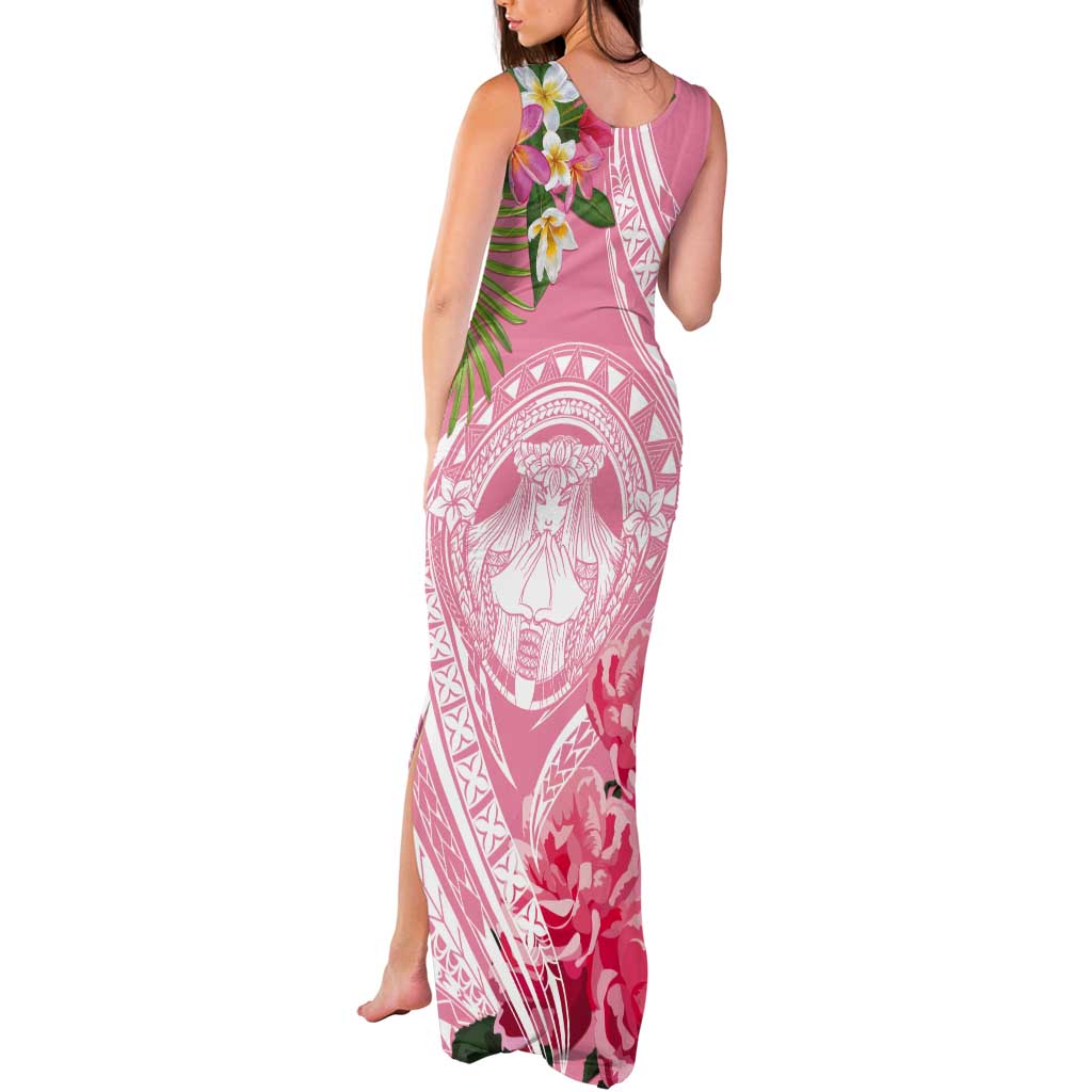 Aloha Hawaii Maui Tank Maxi Dress Goddess Lokelani Rose