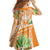 Aloha Hawaii Lanai Family Matching Off The Shoulder Long Sleeve Dress and Hawaiian Shirt Frangipani Mix Pineapple