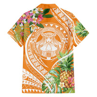 Aloha Hawaii Lanai Family Matching Tank Maxi Dress and Hawaiian Shirt Frangipani Mix Pineapple