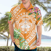 Aloha Hawaii Lanai Hawaiian Shirt Frangipani Mix Pineapple