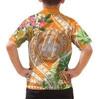 Aloha Hawaii Lanai Hawaiian Shirt Frangipani Mix Pineapple