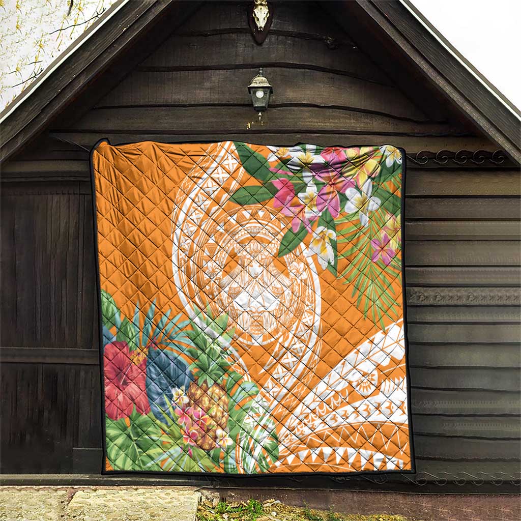 Aloha Hawaii Lanai Quilt Frangipani Mix Pineapple