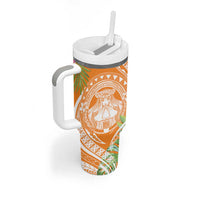 Aloha Hawaii Lanai Tumbler With Handle Frangipani Mix Pineapple