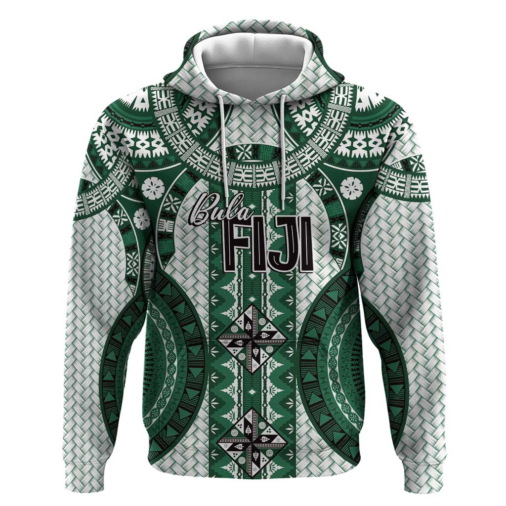 Bula Fiji Vintage Hoodie Phthalo Green Masi Motifs LT7 Pullover Hoodie Phthalo Green - Polynesian Pride